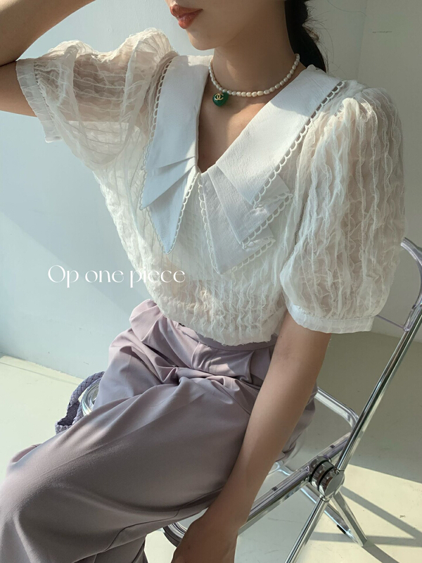 【OP  ONE PIECE】減齡百搭甜美小衫  60081#  HJY
