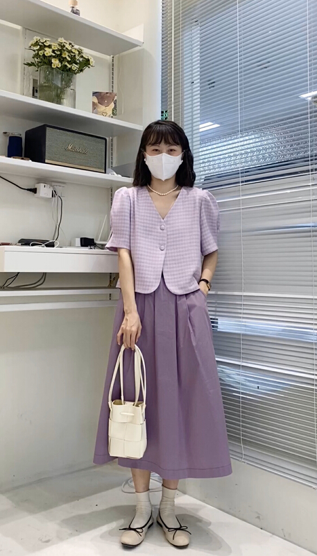 New in early summer! [c.hfeiyang] elastic waist simple long loose skirt 6717# HBx