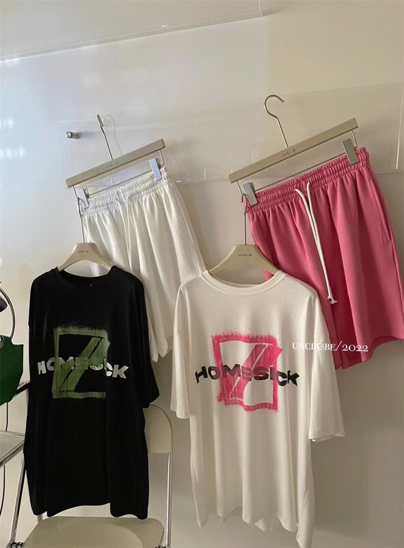 [UNC be] Korean alphabet round neck short sleeve T-shirt 3079# XYY