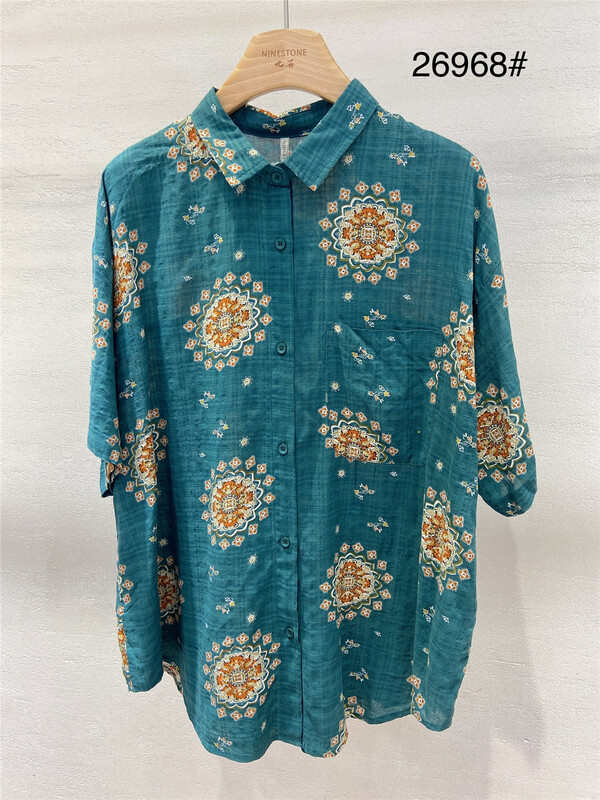 [ninestone Jiushi] retro fashion Korean shirt 26968# L