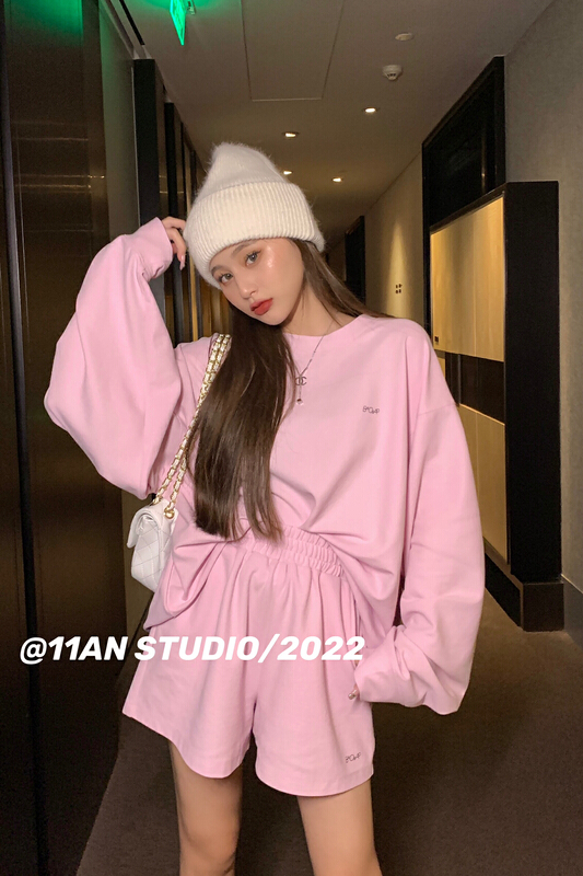 [11An] sunscreen shirt, loose sweater + sports and leisure Shorts Set a6177# LSL
