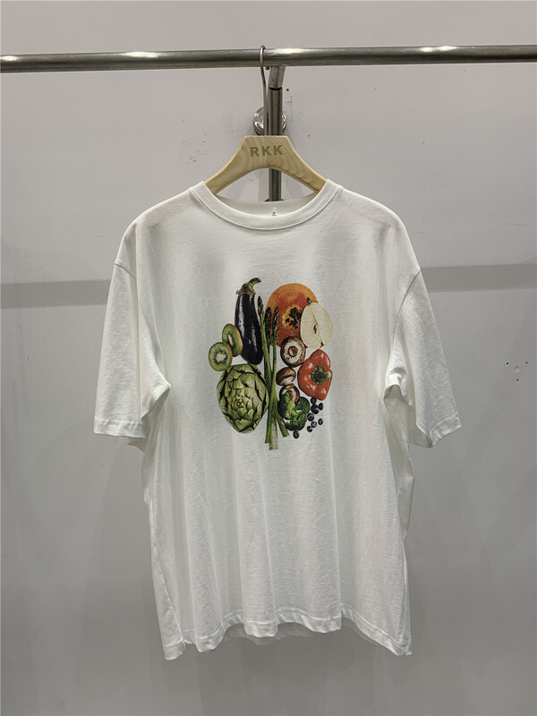 [RKK] crew neck versatile print short sleeve T-shirt t246# ZZL