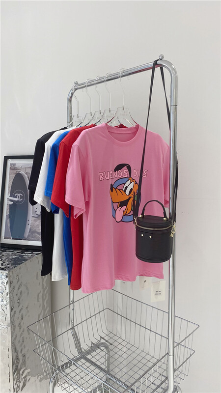 New in early summer! [2 / 2chicw] casual personalized printed Pullover short sleeve T-shirt 859# PCZ