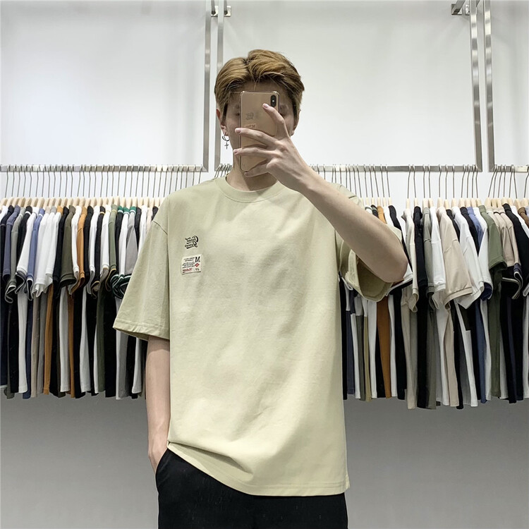 New in early summer! [wild club] round neck loose print short sleeve T-shirt c30019# ZZL