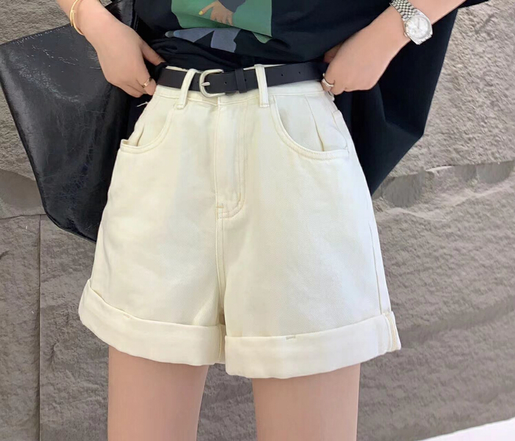 [ange run] Korean commuter style simple casual shorts (with belt) 8280# ZSY