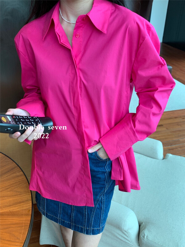 New year in early spring! [double seven] Korean clean color loose shirt 27951# zxx