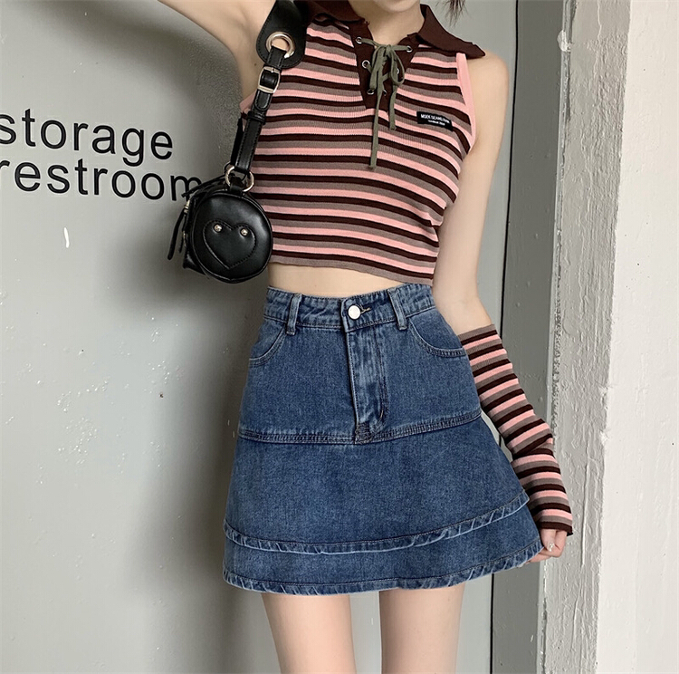 New in early summer! [ten] Korean fashion A-line skirt 34956# WPL