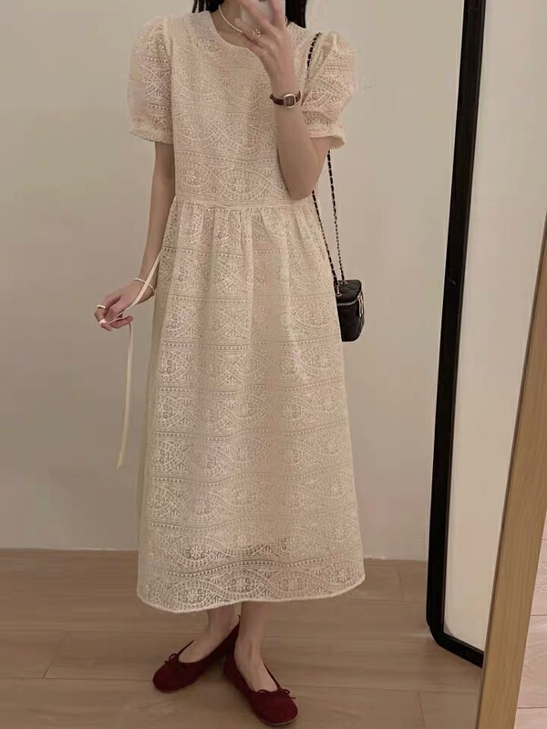 New in early summer! [Dai Dai] fashion temperament lace up medium length dress 4621# HBx