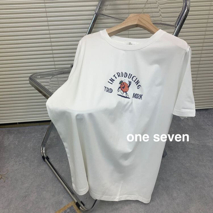 初夏上新!【ONE SEVEN】韓版圓領圖案短袖T恤  6971#  XYY