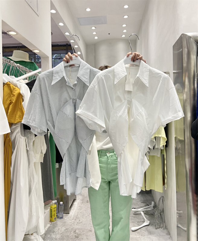 [Jun Jun] Korean version personalized versatile fake two shirt ys2-168820# CLS