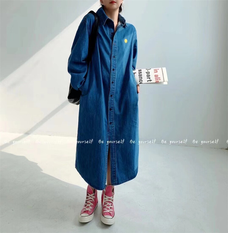 New year in early spring! [be your self] smiling face retro western dress (with waist rope) nz221# LSL