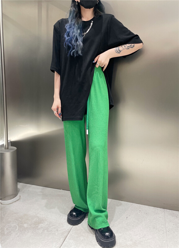 goods in stock! [Anan] drawstring loose fit casual pants 3022# XYJ