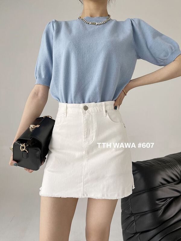 Original price 32.72! [Wawa] Korean versatile elastic anti slip skirt 0607# CJJ