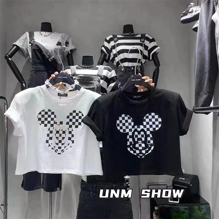 [Yan Zhen] Mickey printed slim short sleeve T-shirt 98601# PCZ