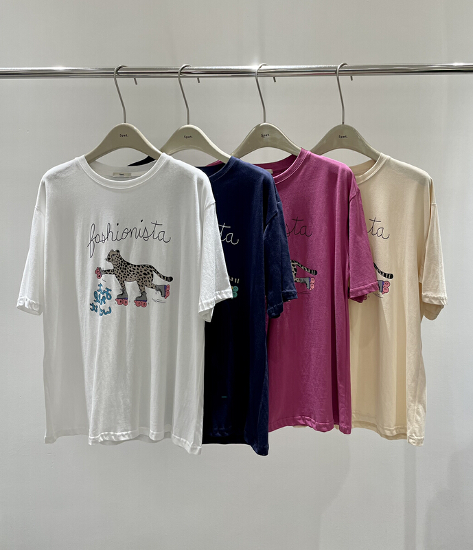 [5pet] Korean cartoon tiger print loose short sleeve T-shirt 8082# XYY