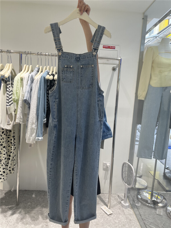 New in early summer! [naimier] simple and loose wide leg suspenders 6063# LSW