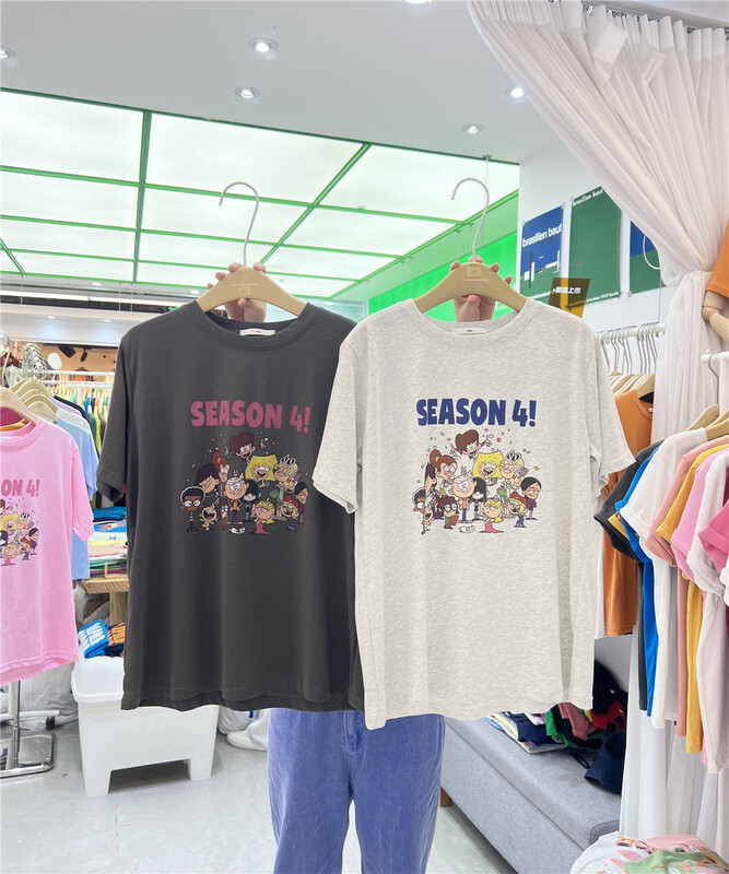 [1986] round neck cartoon printed short sleeve T-shirt 917# LSL