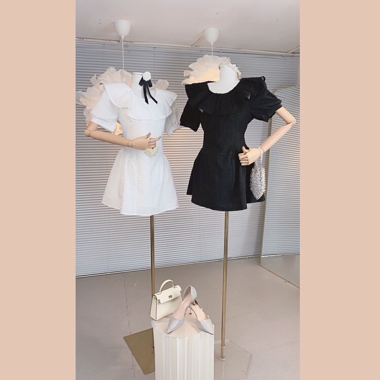New in early summer! [ou zhengsha] lady waist closing fashion dress 18731# JJ