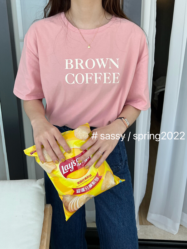 New year in early spring! [sassy] Korean alphabet printed Casual Short Sleeve T-shirt 602# HBx