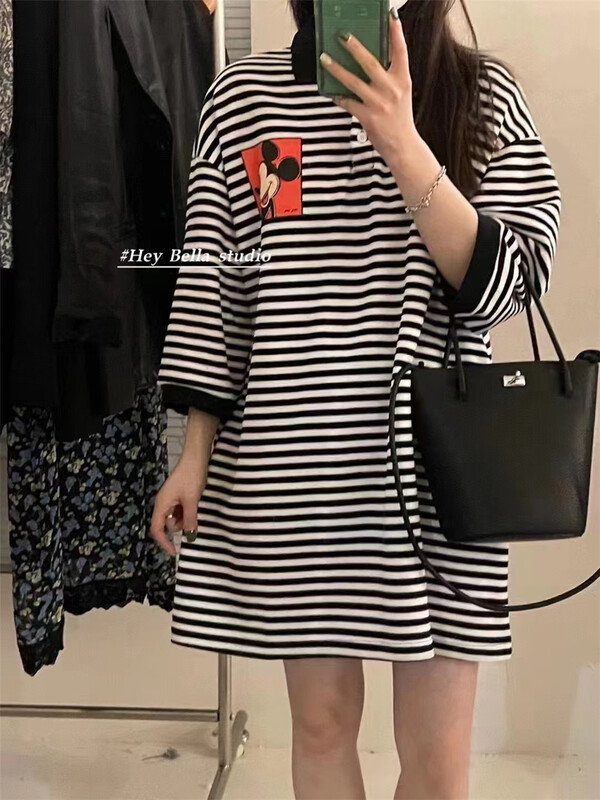 [hey Bella] cartoon print versatile dress 1290# ll