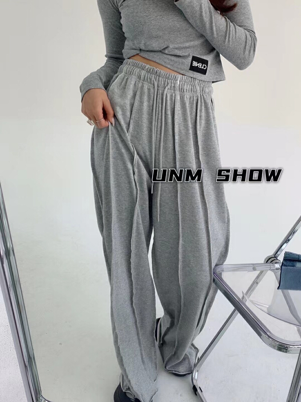 Original price 66.55! New year in early spring! [unm-show] Korean version solid color loose casual pants 1242# WTT