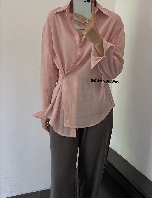 [Wo / men] simple and versatile slim shirt 2766# zxl