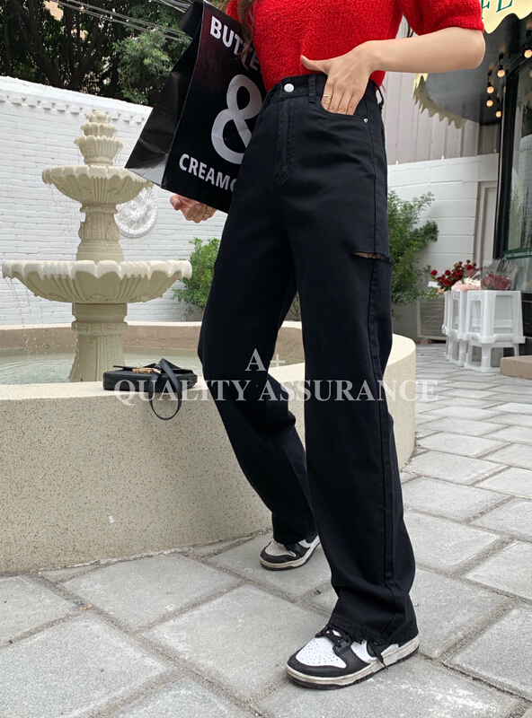 [a +] Korean versatile loose jeans 6602# WPL