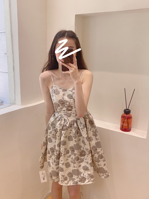 [hero] oil painting jacquard girl fluffy dress s22201153# lwy