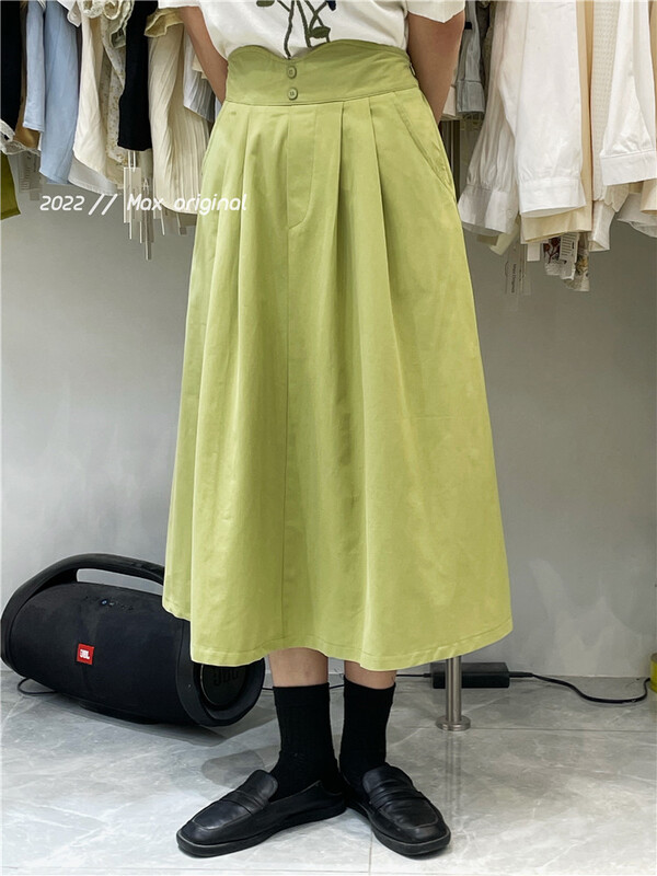 [Max original] Korean simple solid color skirt 88953# HBx