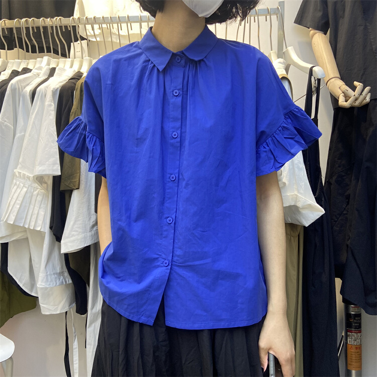 [three and two out] Korean single breasted comfortable shirt a32341# L