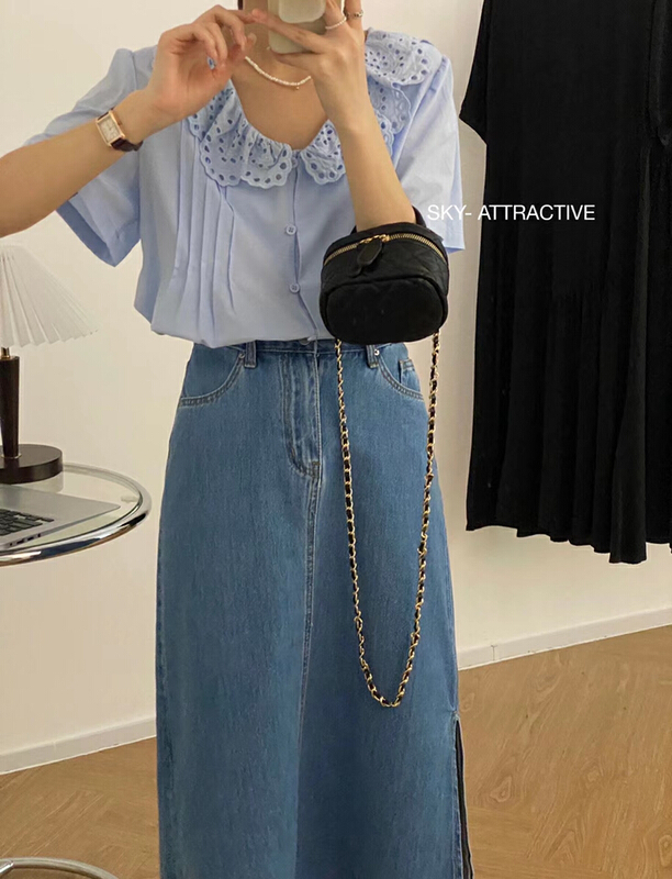 [sky] sweet single breasted fashion shirt ys1-661# HBx