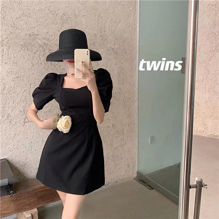 New in early summer! [twins] high sense suit temperament backless bow dress 8805# hjy