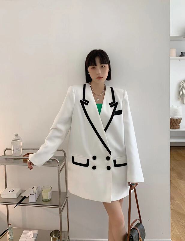 New year in early spring! [Penny vogue] contrast color fashion temperament suit 65023# LSL