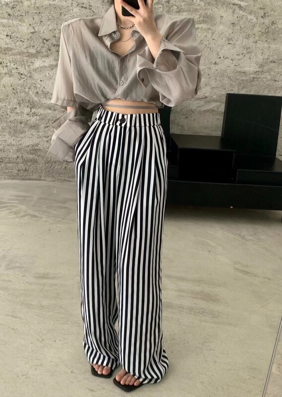 [3. Three point] personalized stripe loose casual pants ys1-7157# cqw
