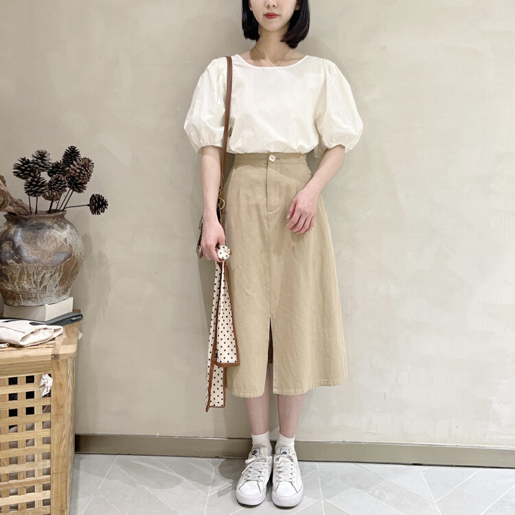 goods in stock! New in early summer! [I look] Japanese texture split and versatile skirt xz71069# ZSY