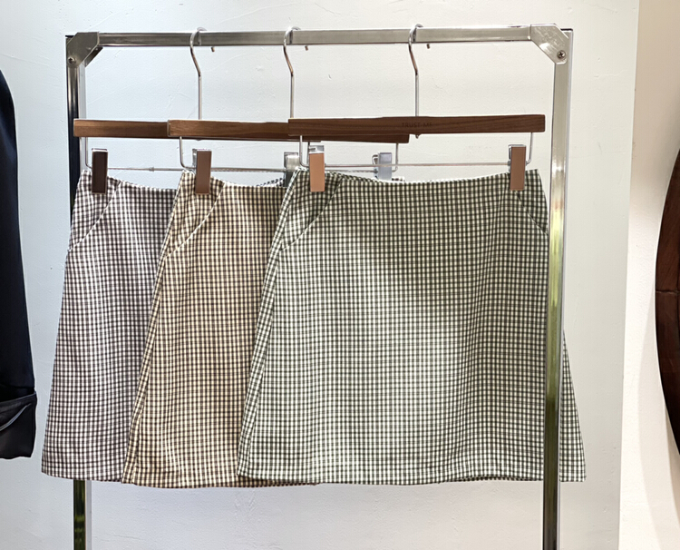 goods in stock! [trustme] Korean checkered Vintage skirt 66010# ozq