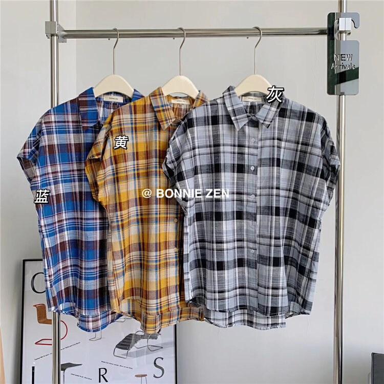 New in early summer! [Bonnie] Plaid fashion versatile shirt 2288# XYJ
