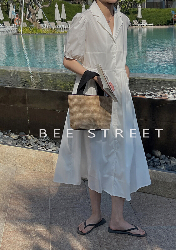New in early summer! [bee Street] Korean slim and versatile dress 9112# lwy