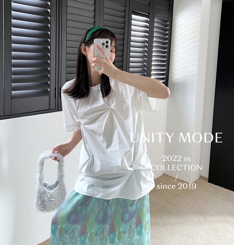 New in early summer! [unit] irregular folds and versatile design shirt 8993# cqw
