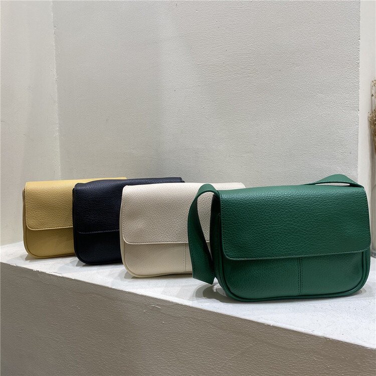 [misslan] ins simple soft leather versatile shoulder bag e112# XJ