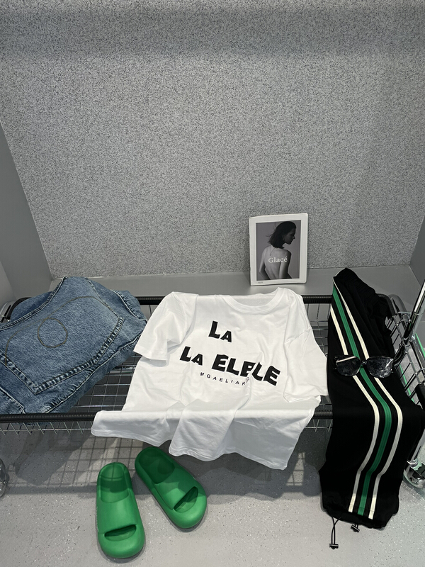 [bobo1972] simple casual and versatile letter short sleeve T-shirt 221011# ozq