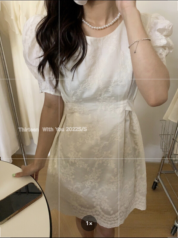 [thirten thirteen] Korean lady lace dress 3117# XYY