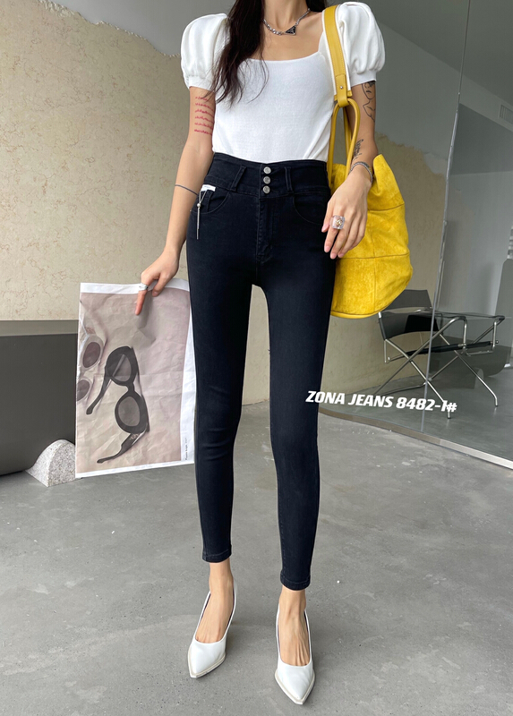 New year in early spring! [zona] Korean slim and versatile jeans (with pocket chain beads) 8482-1# ozq