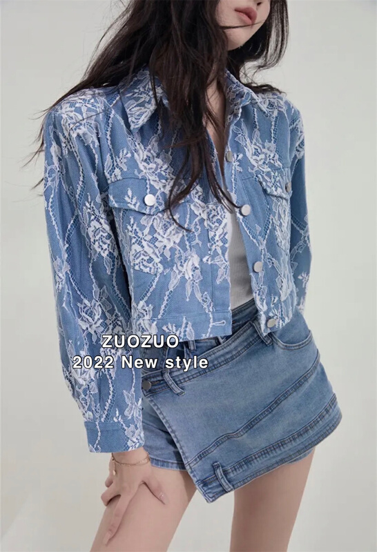 [Zuo Zuo] Korean button washed denim jacket 3001# ozq
