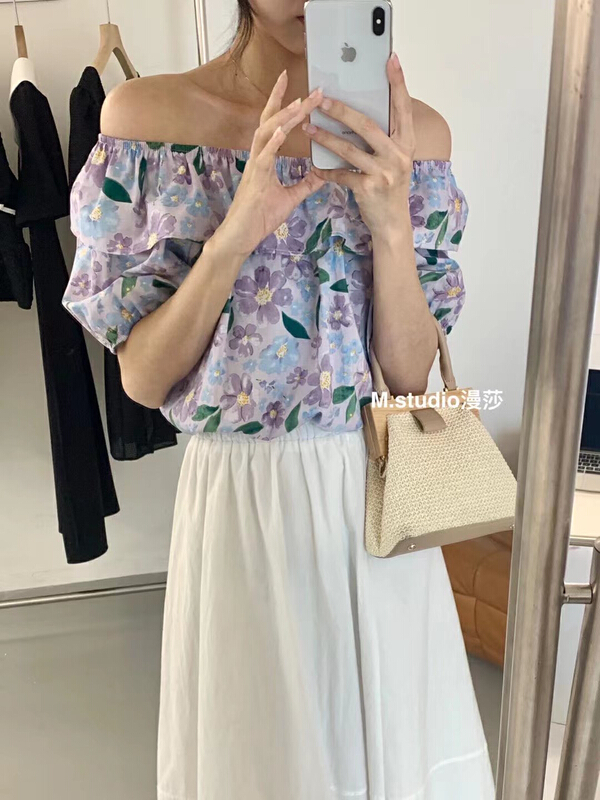 [MSTUDIO MANSA] wear a flower shoulder shirt 6673# ll