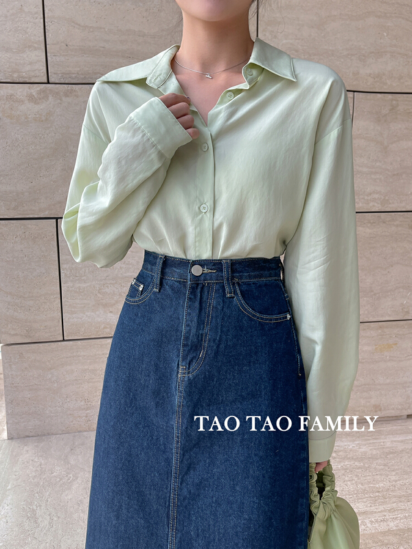 New year in early spring! [Taotao family] Korean fashion temperament simple and versatile shirt 3308# lwy