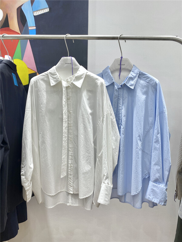 Stock! [cool woman] Korean basic loose net color shirt wc007\csx