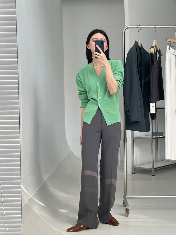 goods in stock! New year in early spring! [clean space] Korean style simple and versatile slim casual trousers 30855# CLS