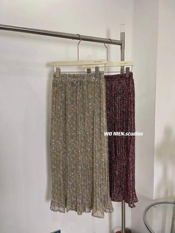 goods in stock! New in early summer! [Wo / men No.2 store] Korean slim Floral Chiffon Skirt 3365# zxl