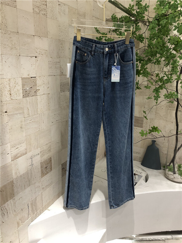 New year in early spring! [CC] Korean stitched straight jeans 0189# XYJ